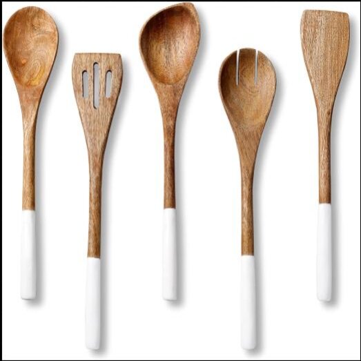 Wooden Spoons Set of 5 Wooden Utensils Nonstick