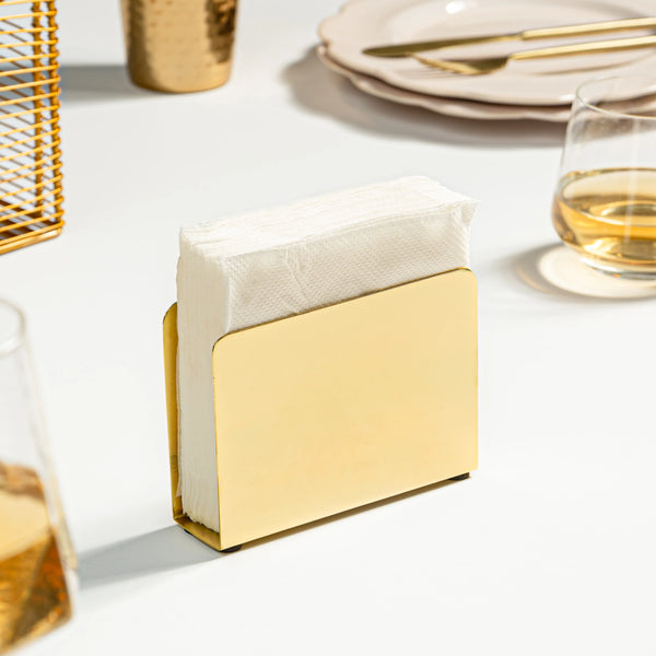 Luxe Living: Gold Rectangle Napkin Holder